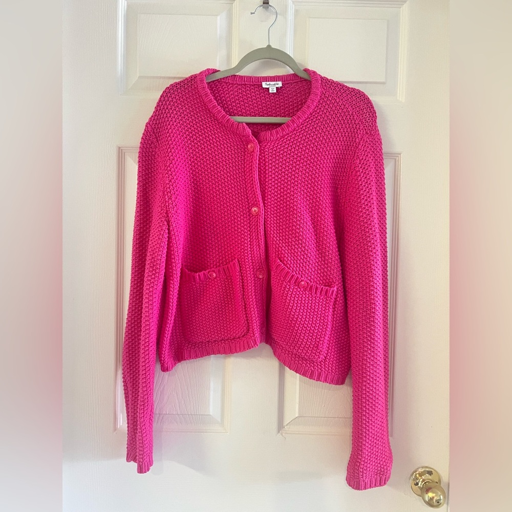 Splendid Dre Cardigan. Hot pink. EUC! Size XL.